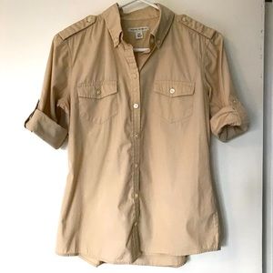 Banana Republic Short-sleeved Army Shirt